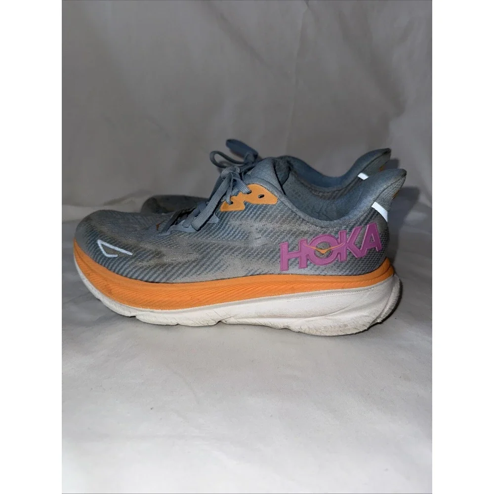 Hoka One One Womens Clifton 9 1132211 Blue Running Shoes Sneakers Sz 7 D